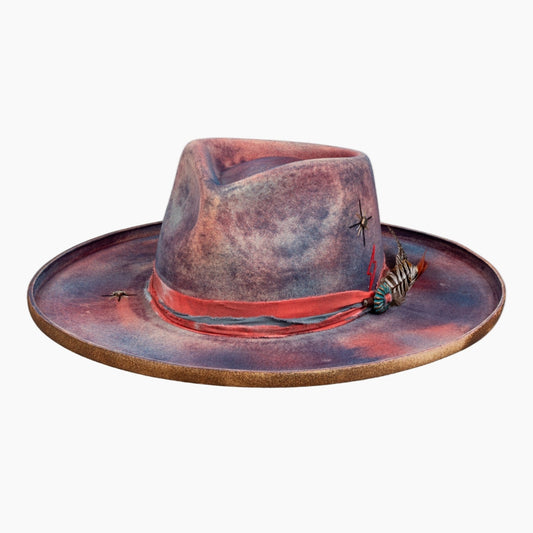 Altair – Handcrafted Silk - Lined Fedora in Hand - Dyed Felt - Ruediger Hats