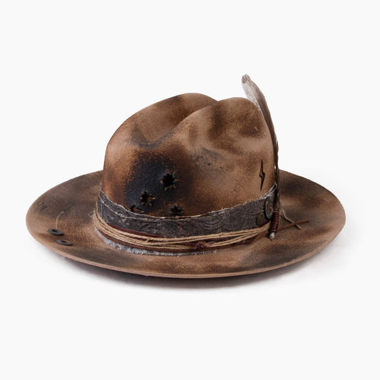 Badlands – Scorched Wide Brim Western Fedora - Ruediger Hats