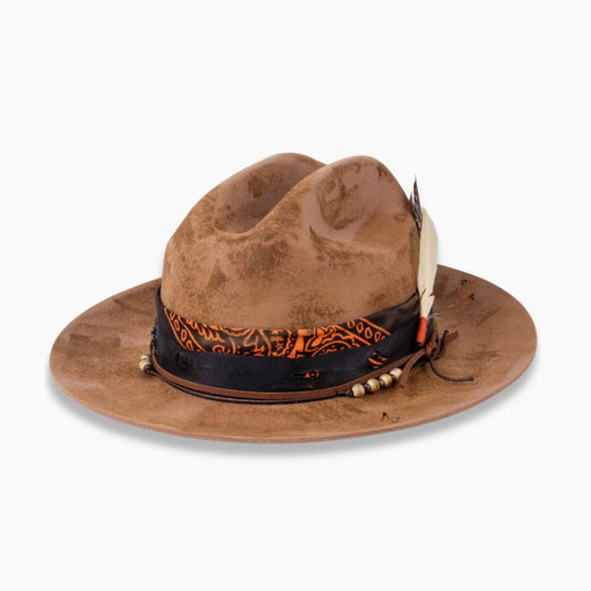 Canyon – Vintage Fedora in Sandstone Brown - Ruediger Hats