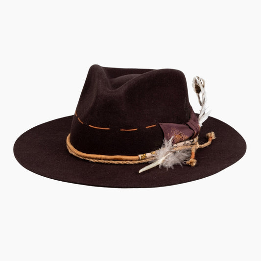 Draven – Premium Handcrafted Dark Wool Fedora - Ruediger Hats