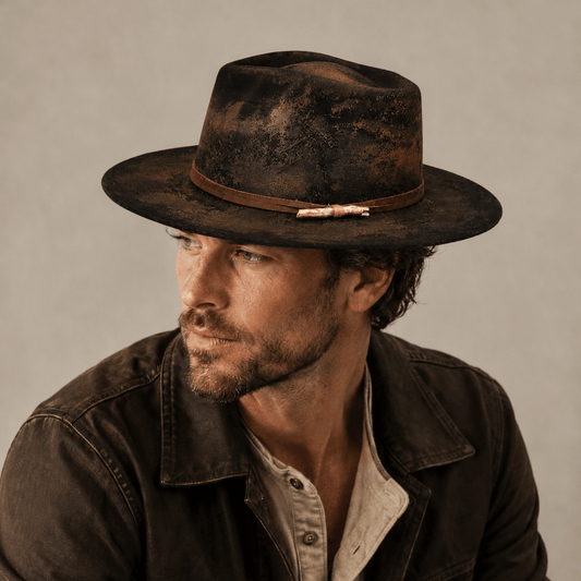 Eclipse - Burned Distressed Fedora - Ruediger Hats