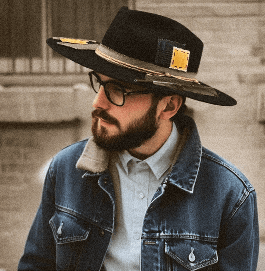 Reverie - Patchwork Pattern Vintage Wool Fedora Hat - Ruediger Hats