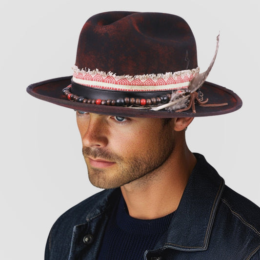 Sable - Burned Distressed Vintage City Western Hat - Ruediger Hats