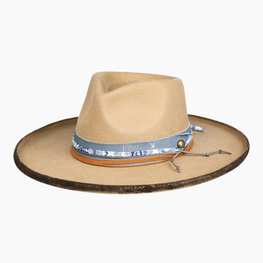 Striped Straps Sample Design Wool Fedora Hat - Ruediger Hats