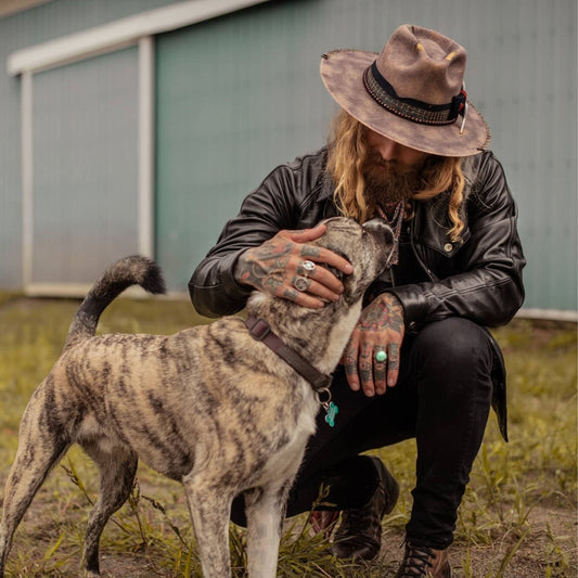Totem – Tribal - Inspired Fedora in Burnt Brown - Ruediger Hats