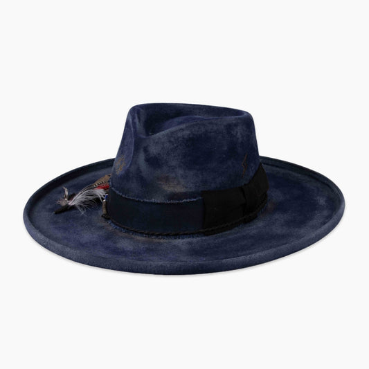 Vesper – Classic Fedora in Shadowed Indigo - Ruediger Hats