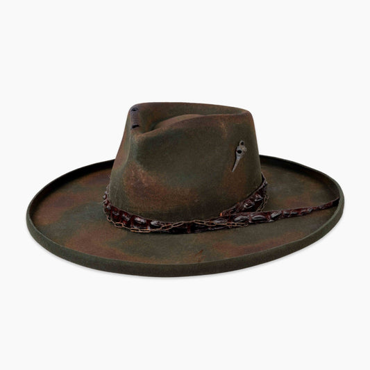 Warden – Vintage Fedora with Reptile Band - Ruediger Hats