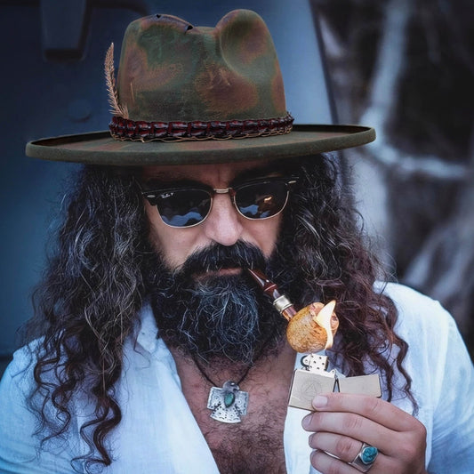 Warden – Vintage Fedora with Reptile Band - Ruediger Hats