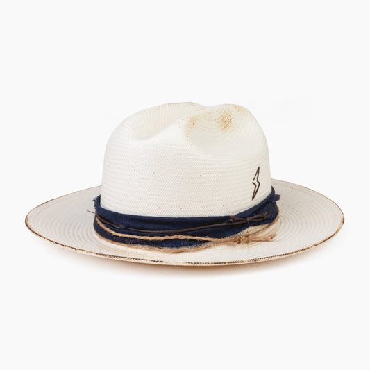 White Ridge – Distressed Straw Western Fedora - Ruediger Hats