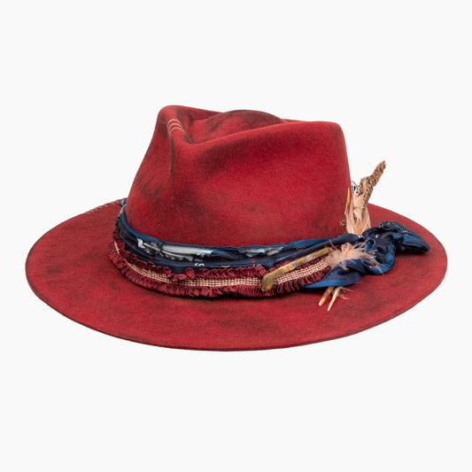 Cadenza – Premium Handcrafted Red Wool Fedora