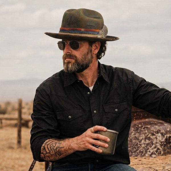 Ironwood – Handcrafted Weathered Western Hat