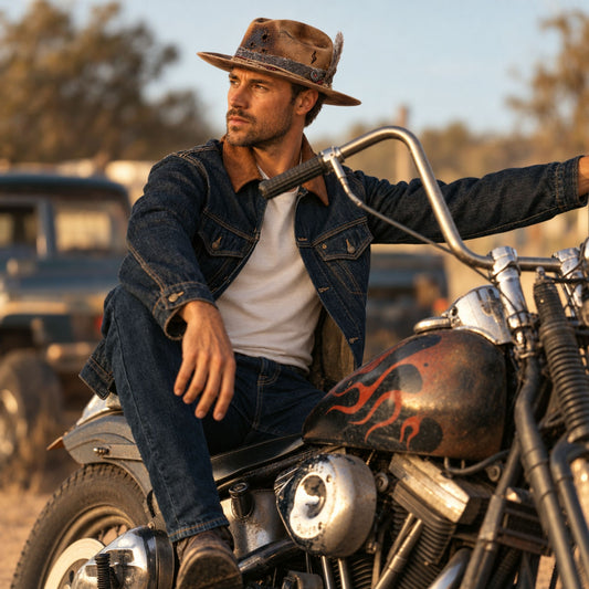 Badlands – Scorched Wide Brim Western Fedora