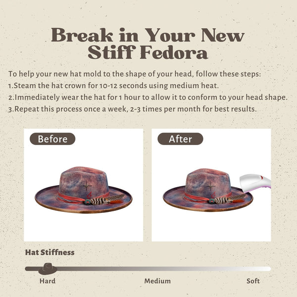 Altair – Handcrafted Silk - Lined Fedora in Hand - Dyed Felt - Ruediger Hats