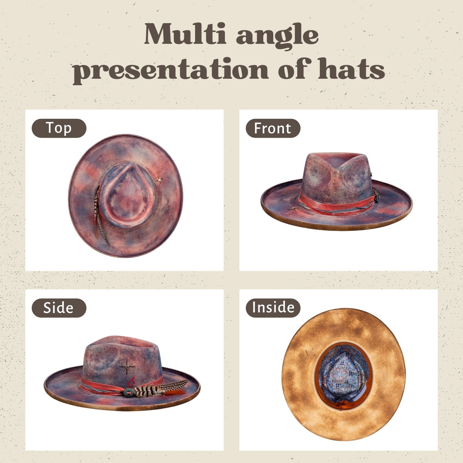 Altair – Handcrafted Silk - Lined Fedora in Hand - Dyed Felt - Ruediger Hats