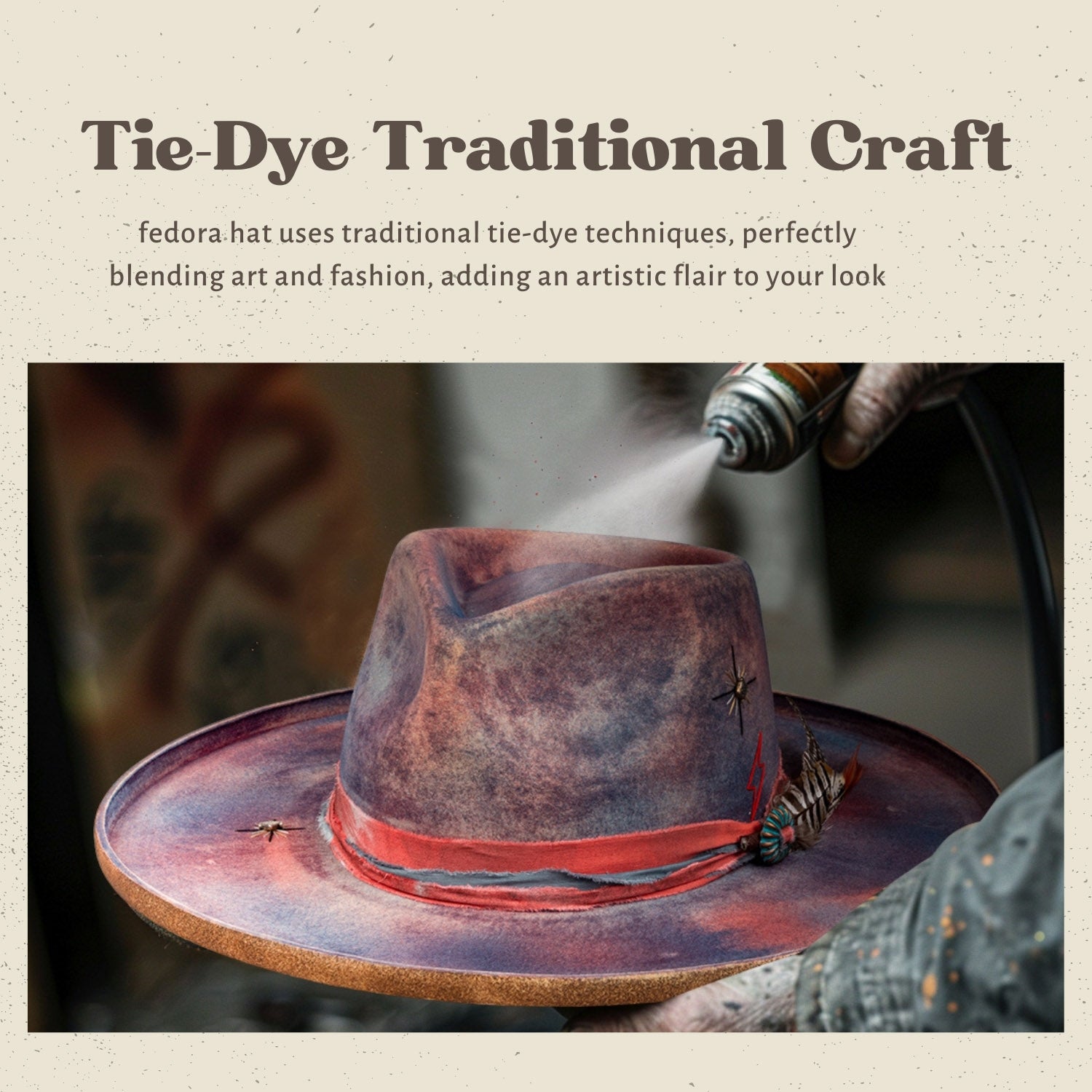 Altair – Handcrafted Silk - Lined Fedora in Hand - Dyed Felt - Ruediger Hats