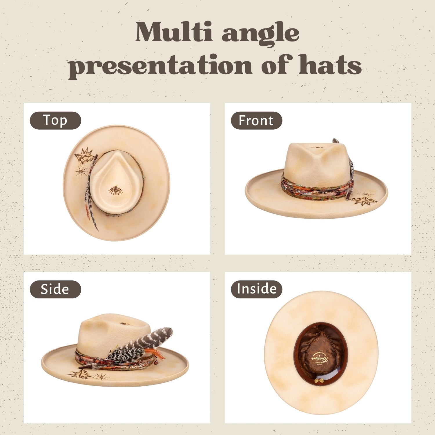 Astra – Premium Handcrafted Beige Wool Fedora - Ruediger Hats