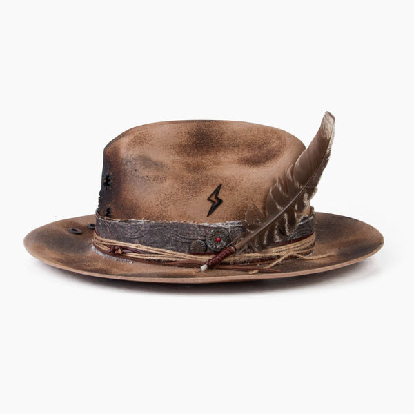 Badlands – Scorched Wide Brim Western Fedora - Ruediger Hats