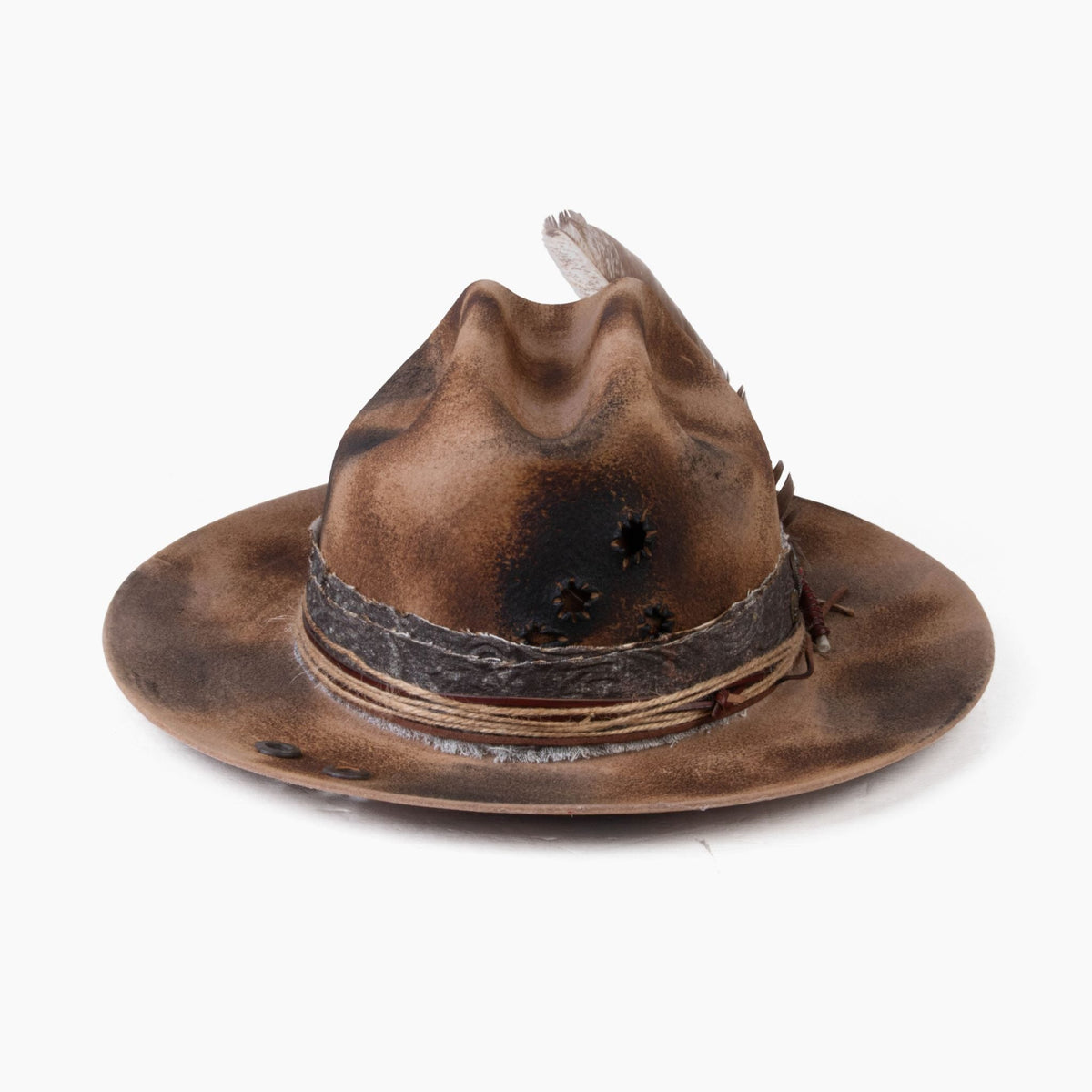 Badlands – Scorched Wide Brim Western Fedora - Ruediger Hats