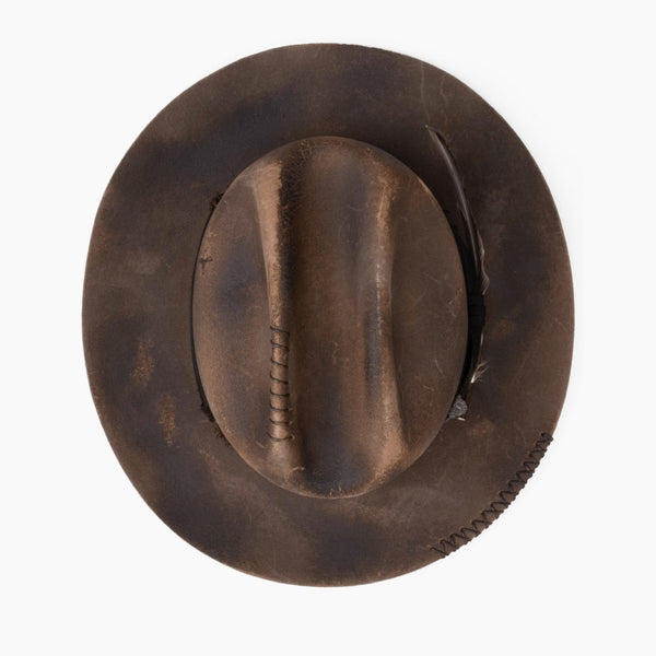 Blackthorn – Distressed Brown Western Hat - Ruediger Hats