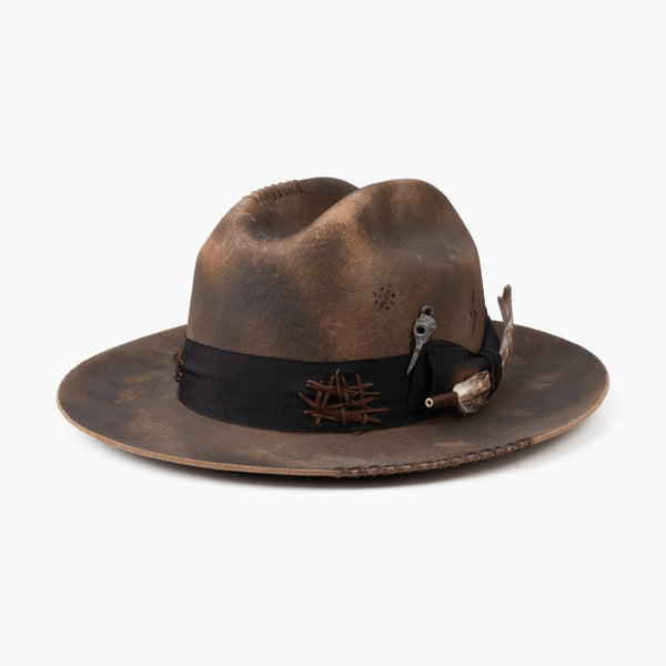 Blackthorn – Distressed Brown Western Hat - Ruediger Hats
