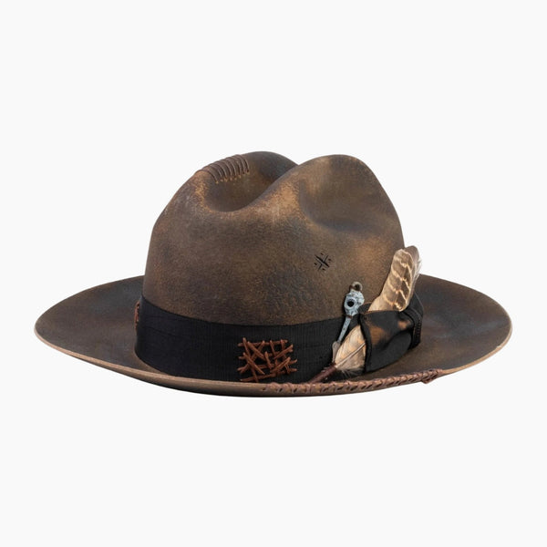 Blackthorn – Distressed Brown Western Hat - Ruediger Hats