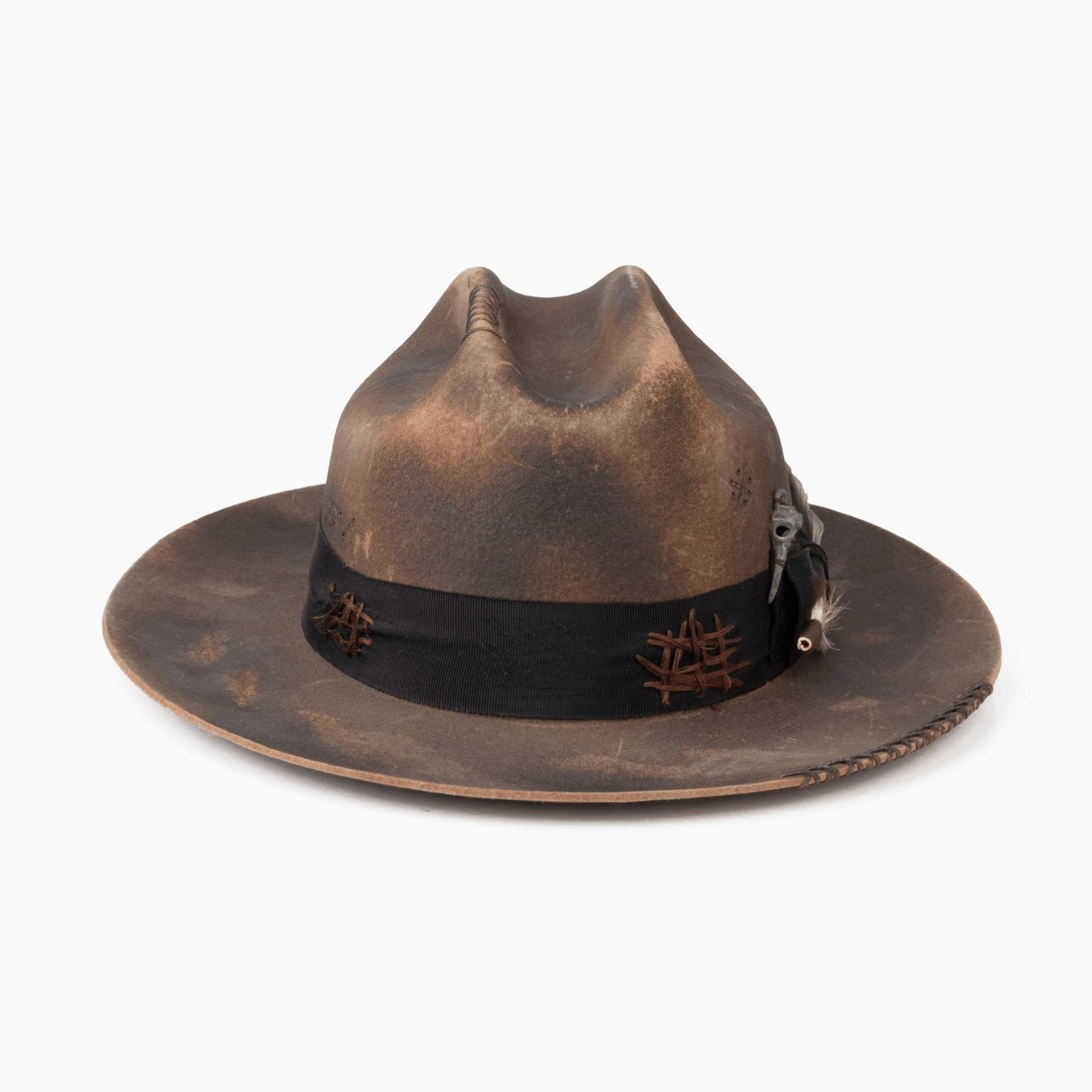 Blackthorn – Distressed Brown Western Hat - Ruediger Hats