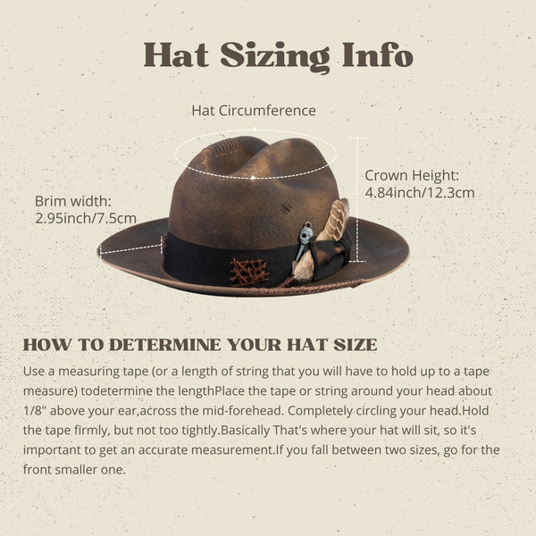 Blackthorn – Distressed Brown Western Hat - Ruediger Hats
