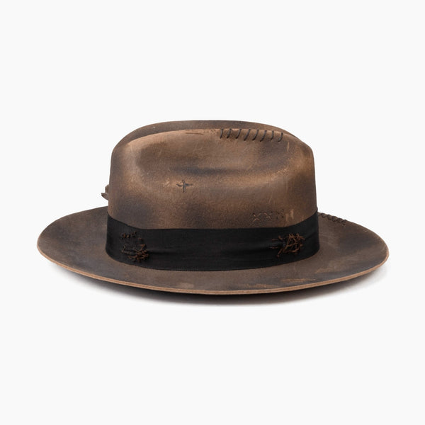 Blackthorn – Distressed Brown Western Hat - Ruediger Hats