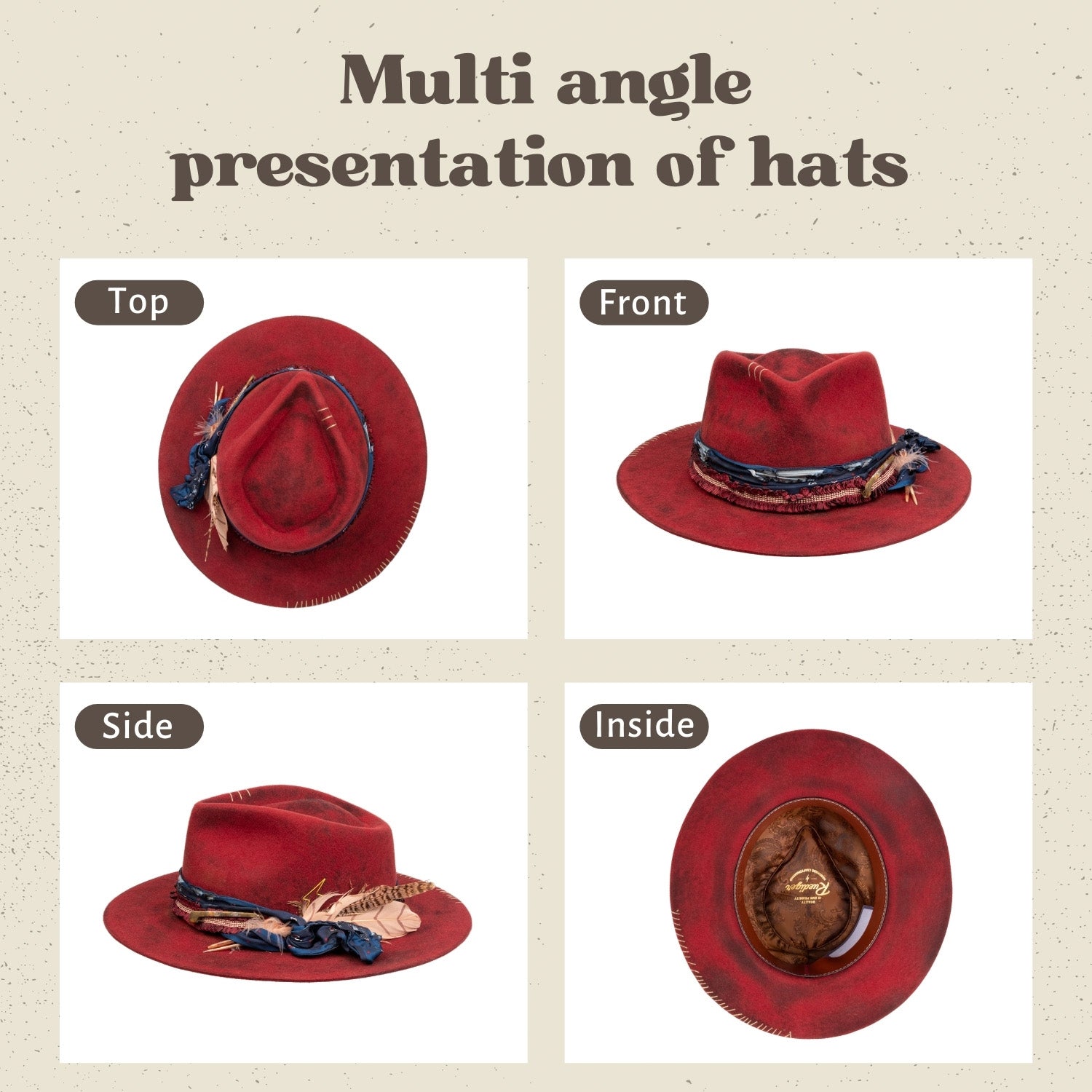 Cadenza – Premium Handcrafted Red Wool Fedora - Ruediger Hats