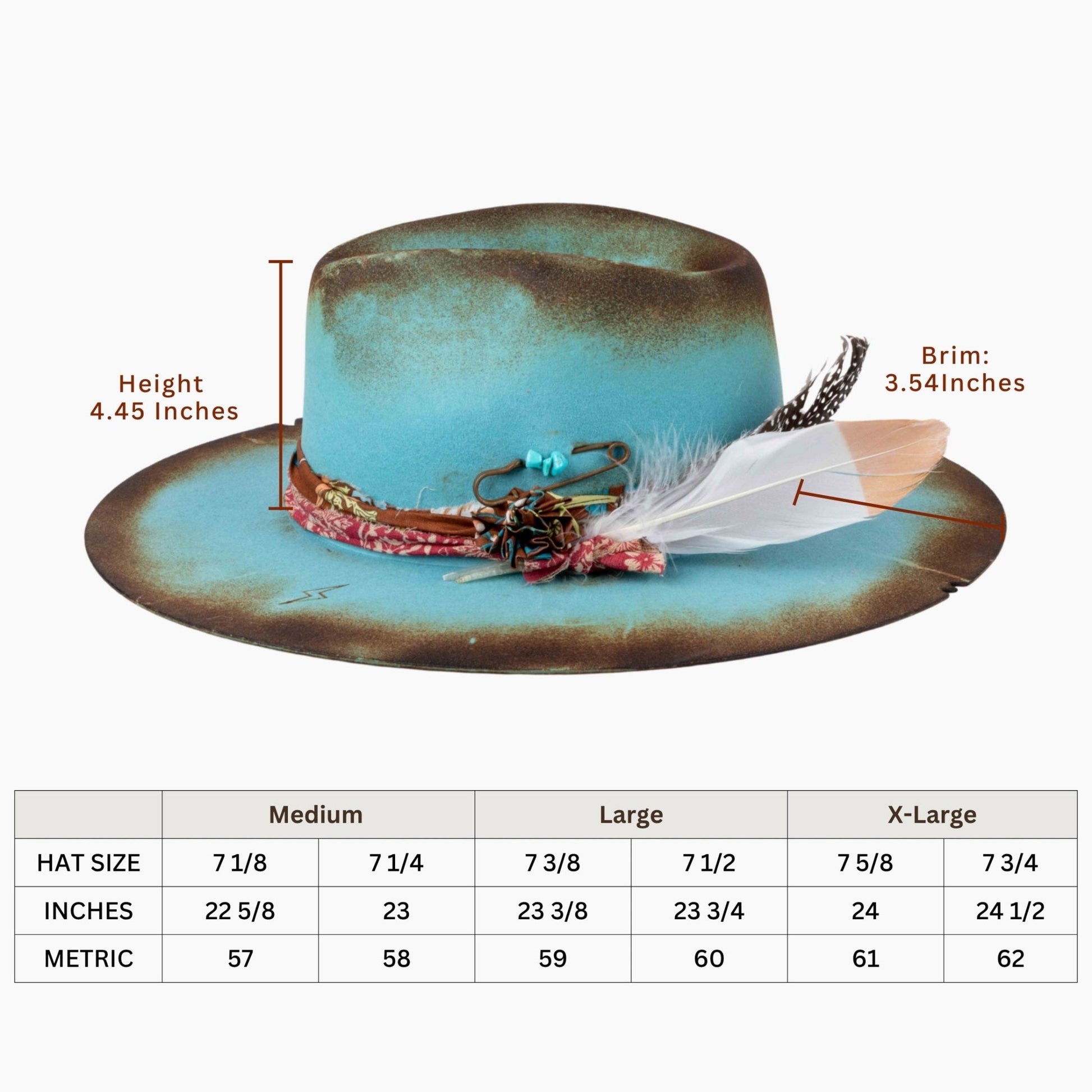 Caldera – Burnt Edge Fedora in Aqua Blue - Ruediger Hats