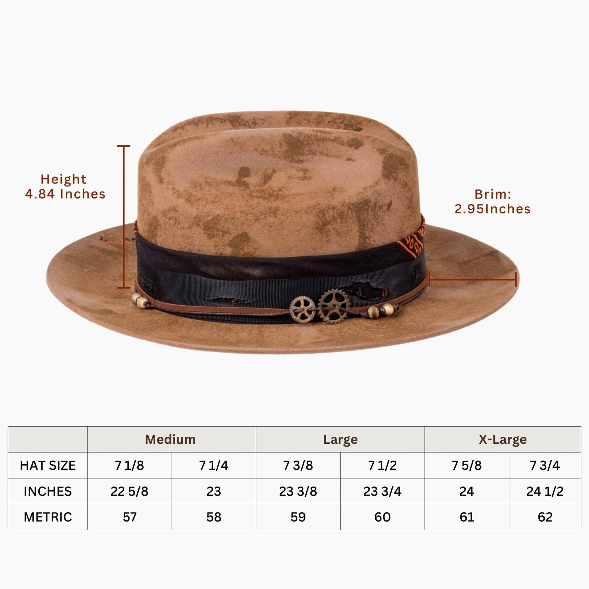 Canyon – Vintage Fedora in Sandstone Brown - Ruediger Hats