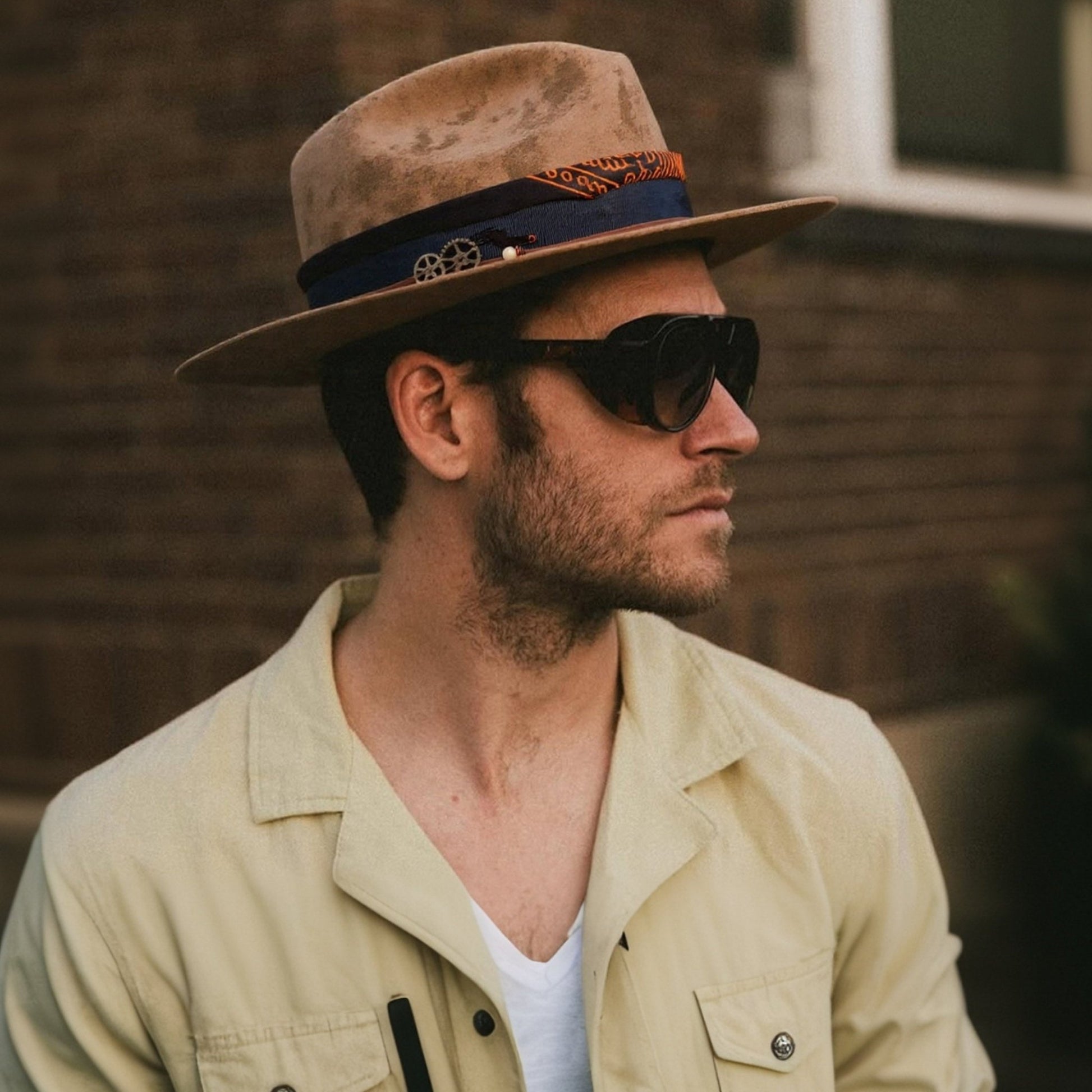 Canyon – Vintage Fedora in Sandstone Brown - Ruediger Hats