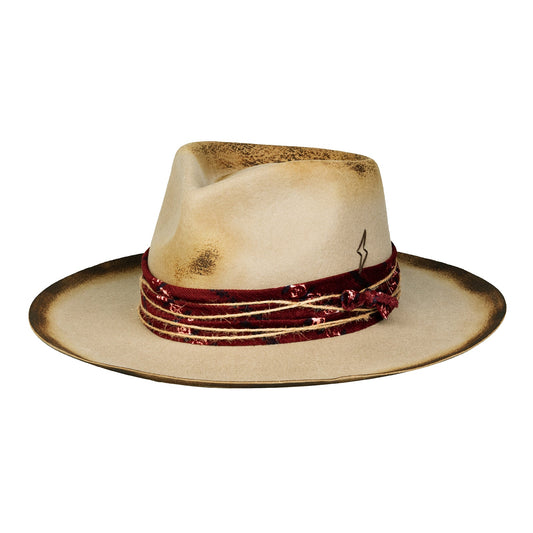 Causal Style Light Bolt Sign Fedora Hat - Ruediger Hats