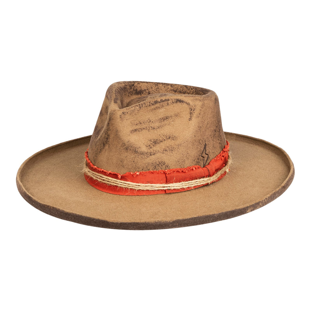 Ruediger Hats | Premium Vintage Wool Felt Stiff Flat Brim Fedora Hat