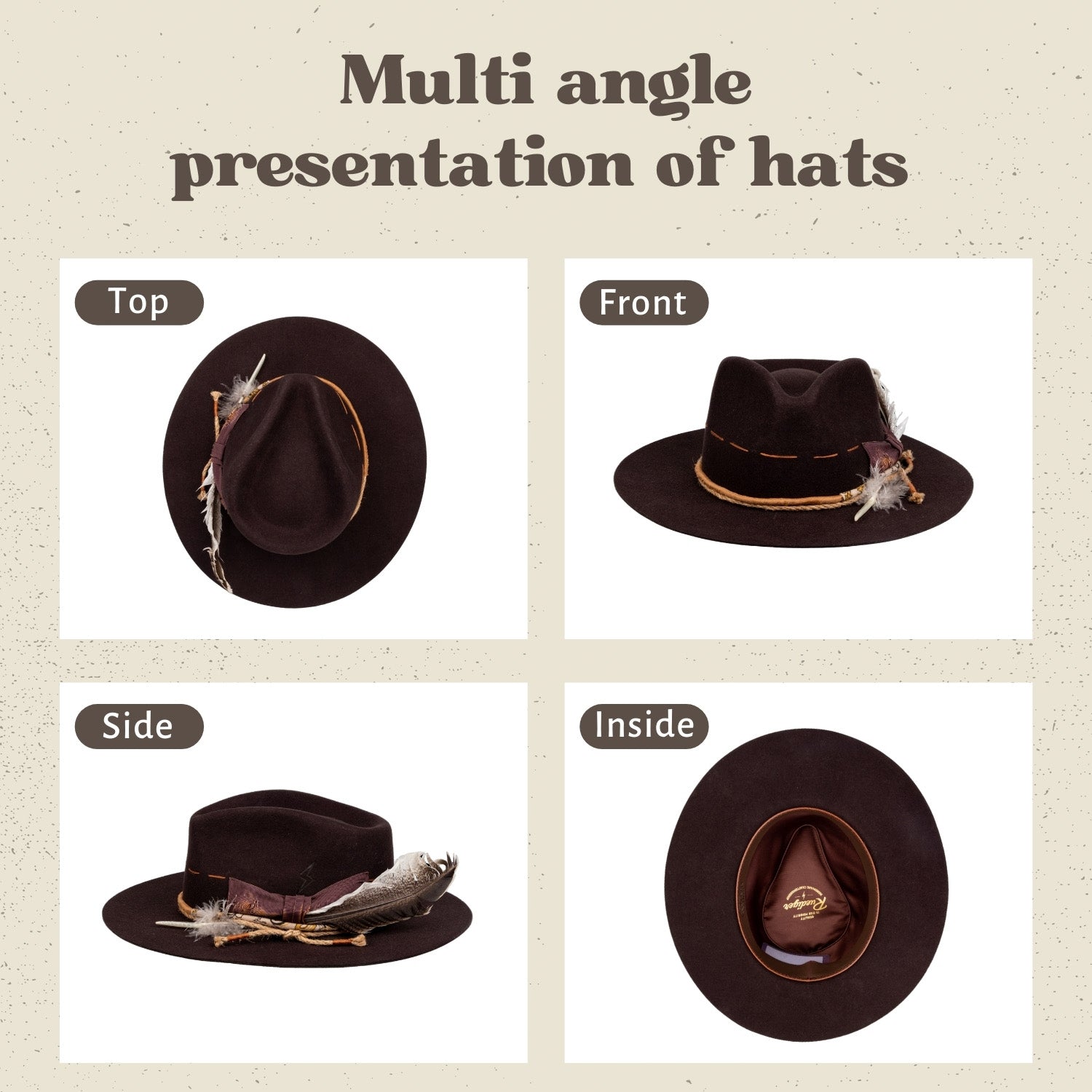 Draven – Premium Handcrafted Dark Wool Fedora - Ruediger Hats