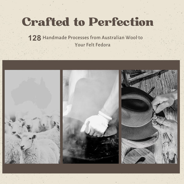 Draven – Premium Handcrafted Dark Wool Fedora - Ruediger Hats