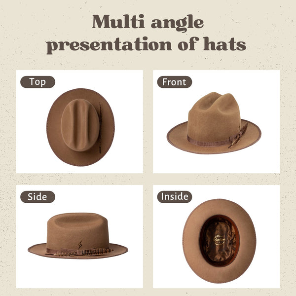 Duke - Distressed Vintage Western Fedora - Ruediger Hats