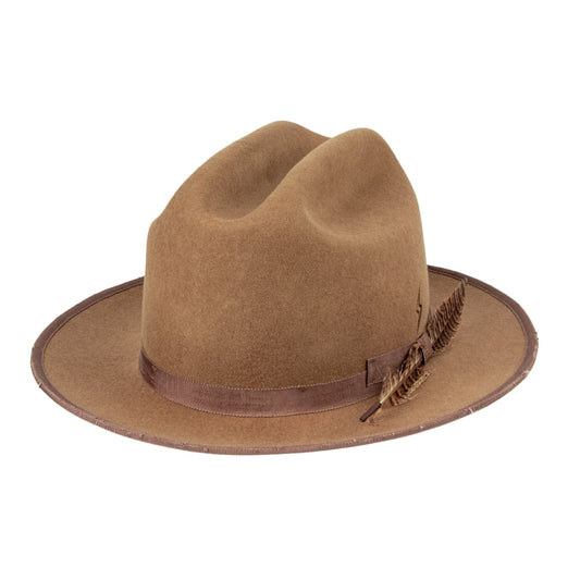 Duke - Distressed Vintage Western Fedora - Ruediger Hats