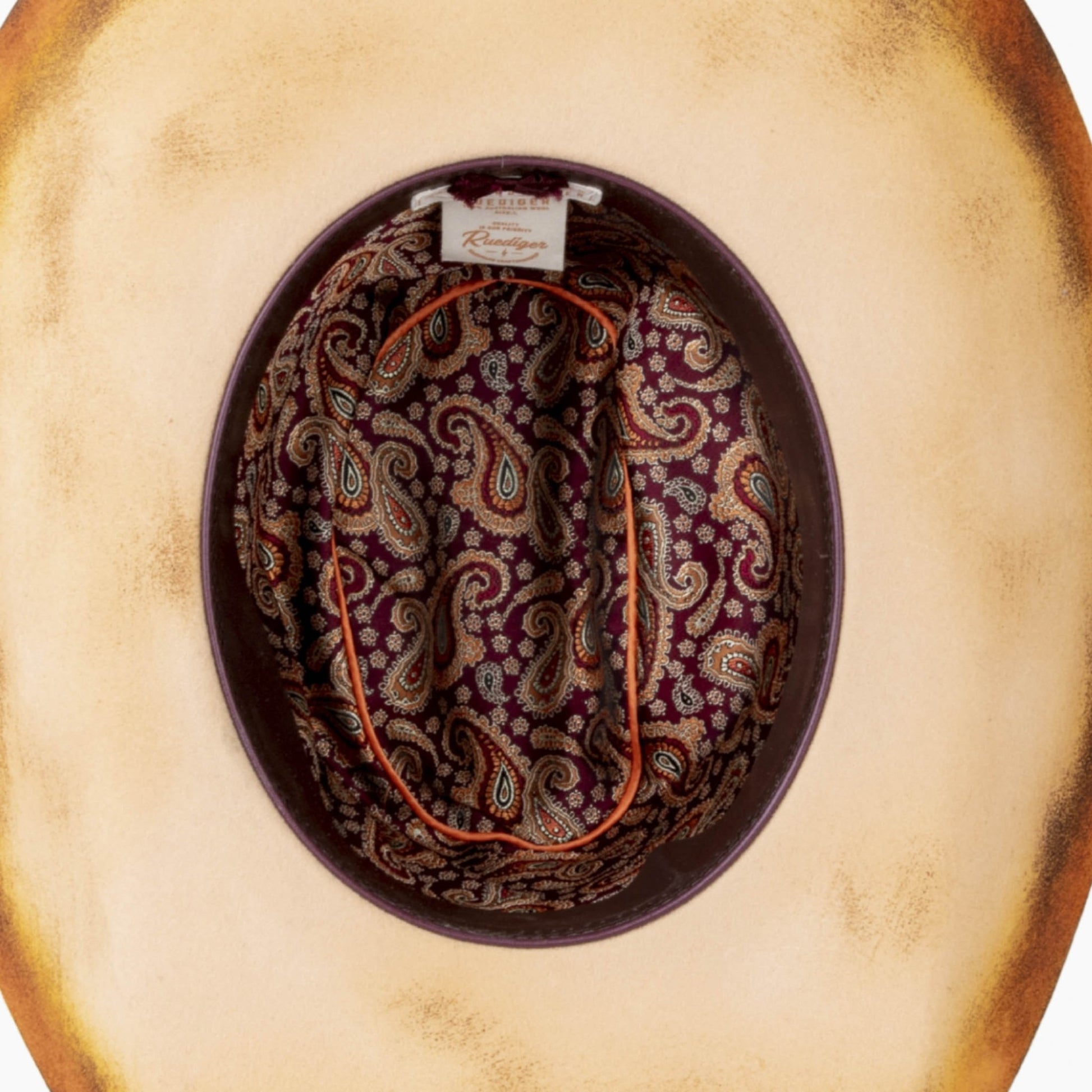 Dustveil – Distressed Cowboy Hat in Desert Gold - Ruediger Hats