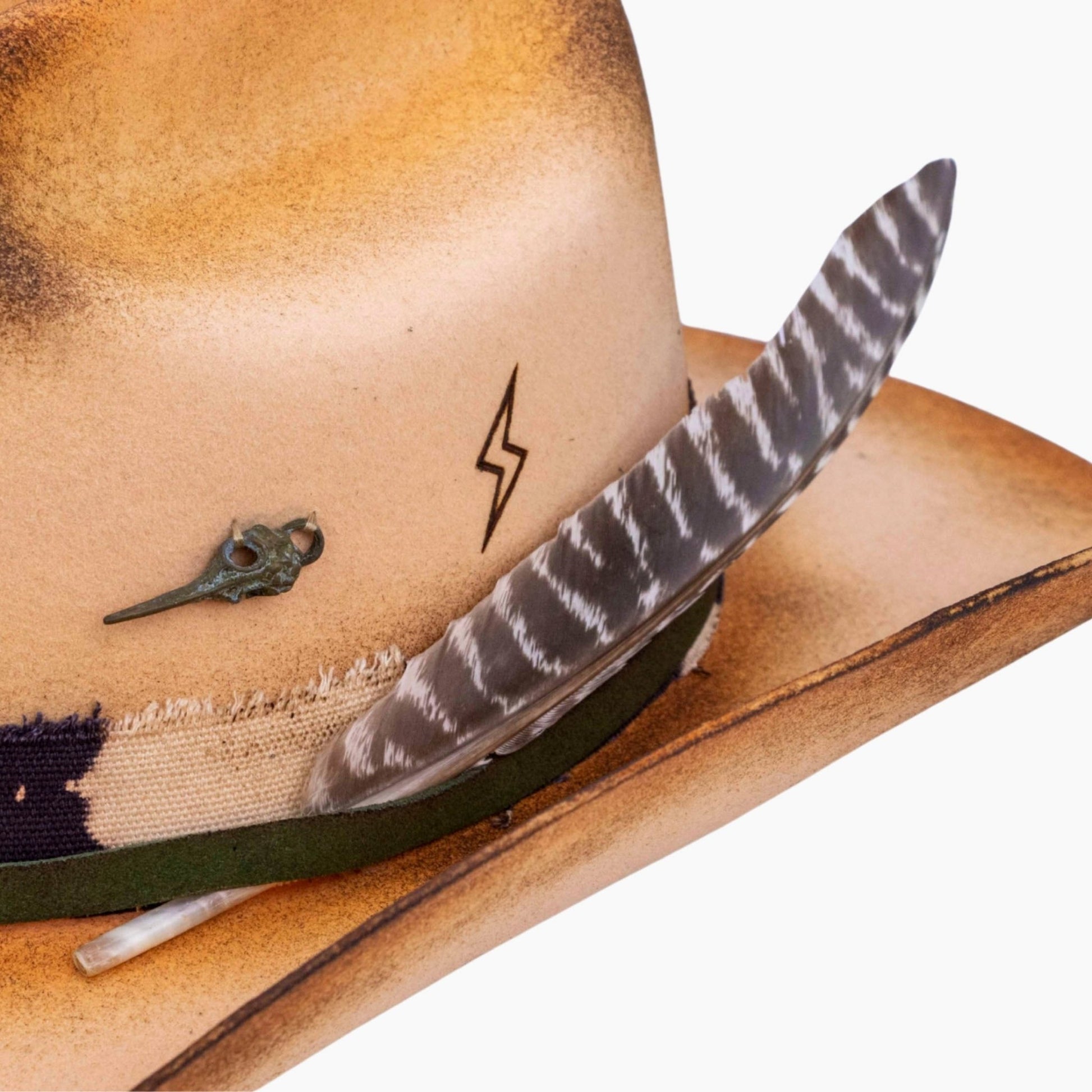 Dustveil – Distressed Cowboy Hat in Desert Gold - Ruediger Hats
