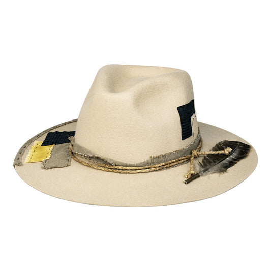 Hemp Rope Pattern Felt Fedora Hat - Ruediger Hats