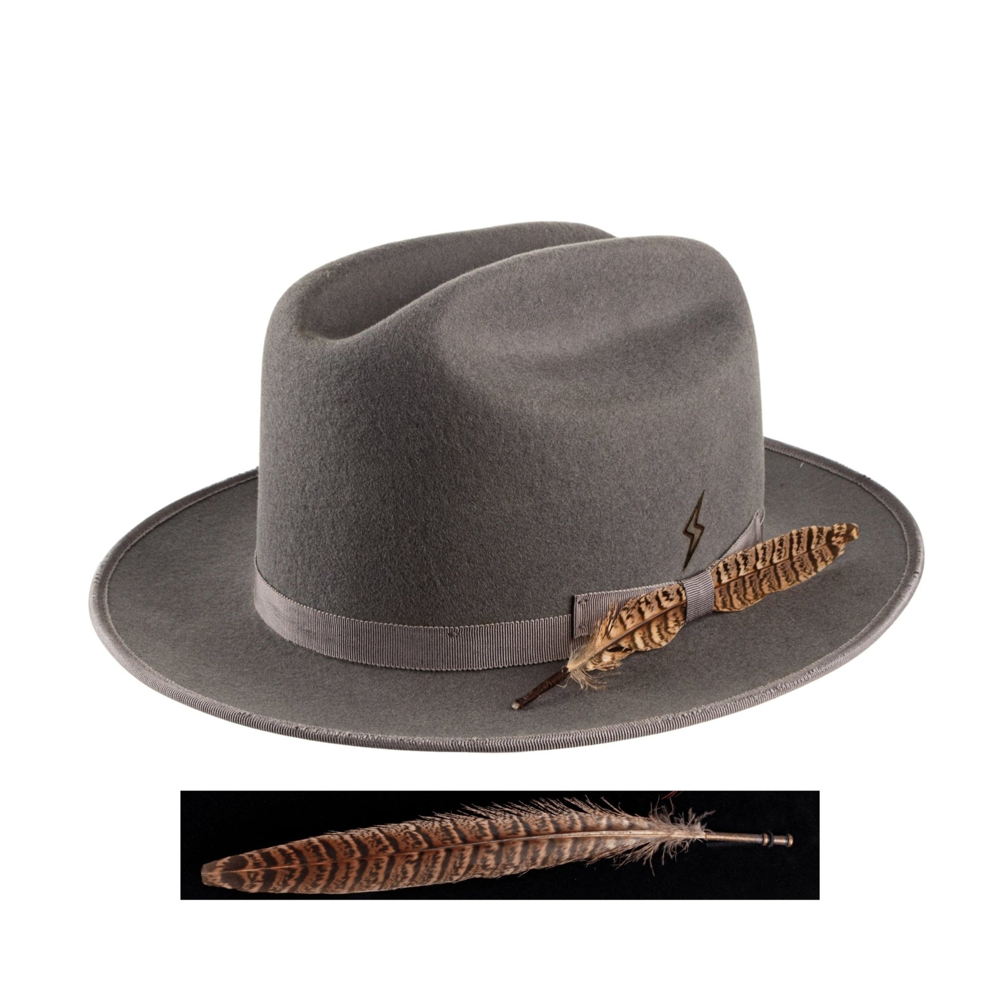 Luxury Hat Natural Feather Trim Set – Handpicked Feathers with Brass Bases - Ruediger Hats