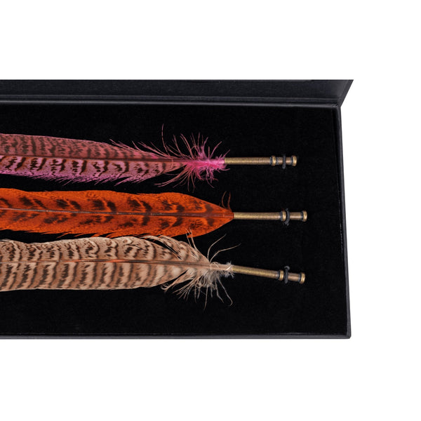 Luxury Hat Natural Feather Trim Set – Handpicked Feathers with Brass Bases - Ruediger Hats