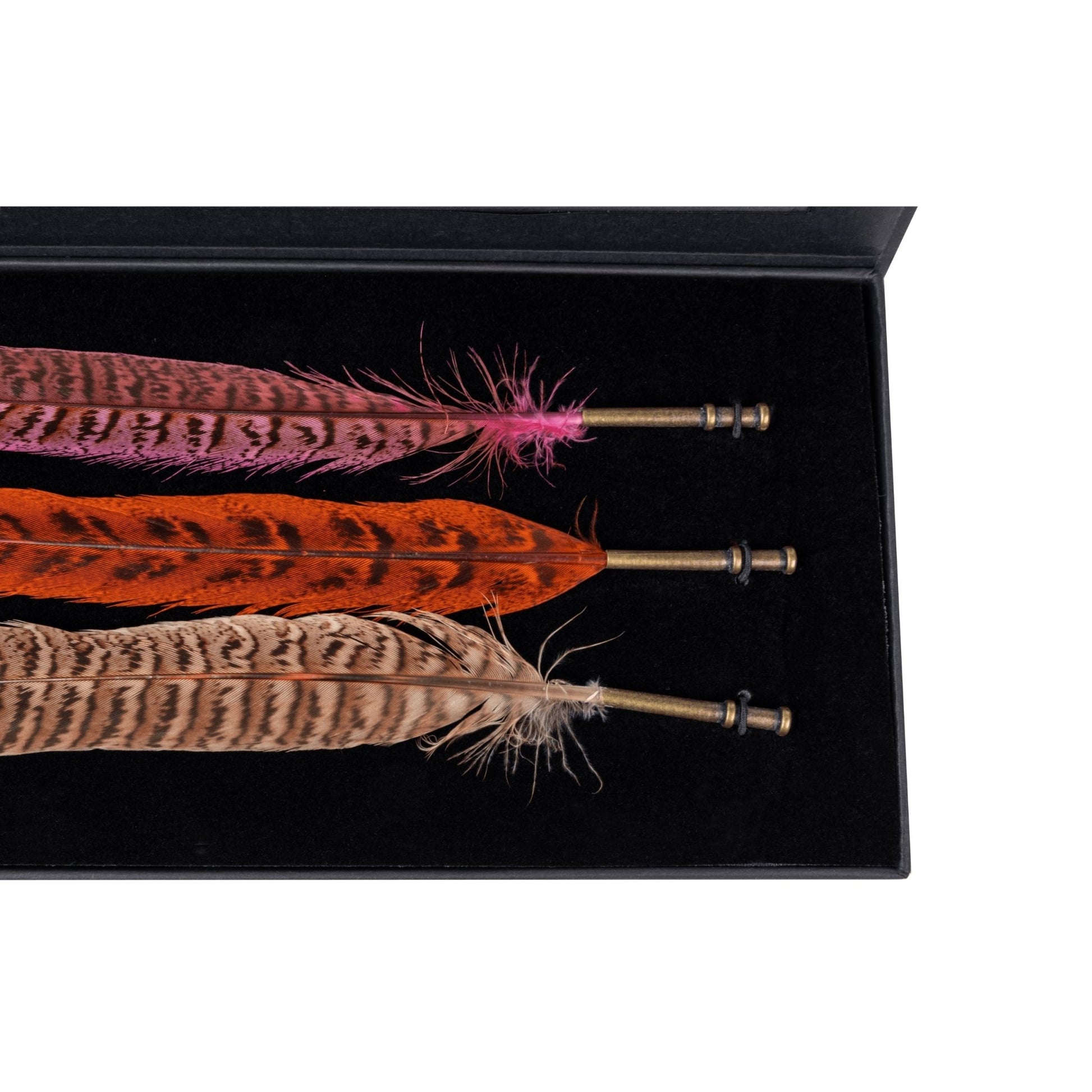 Luxury Hat Natural Feather Trim Set – Handpicked Feathers with Brass Bases - Ruediger Hats