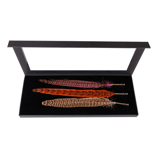 Luxury Hat Natural Feather Trim Set – Handpicked Feathers with Brass Bases - Ruediger Hats
