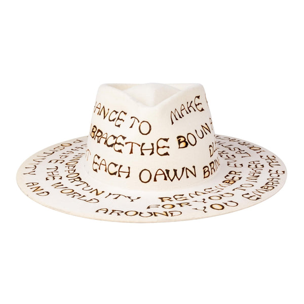 Manifest - Handwritten Lettering Wool Felt Fedora Hat - Ruediger Hats
