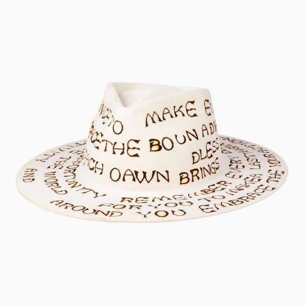 Manifest - Handwritten Lettering Wool Felt Fedora Hat - Ruediger Hats