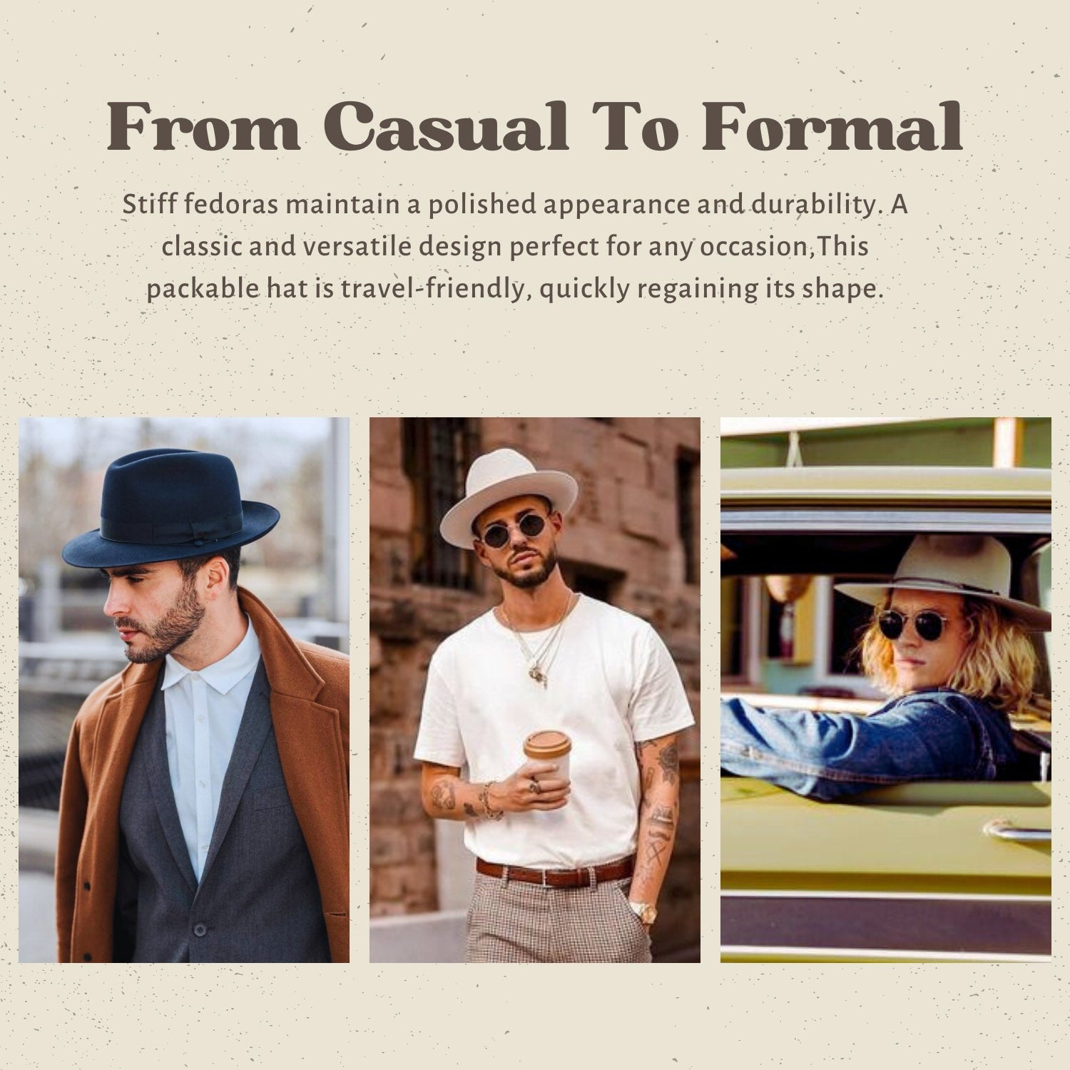 Nomad - Vintage Handcrafted Stiff Fedora Hat - Ruediger Hats