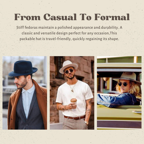 Nomad - Vintage Handcrafted Stiff Fedora Hat - Ruediger Hats
