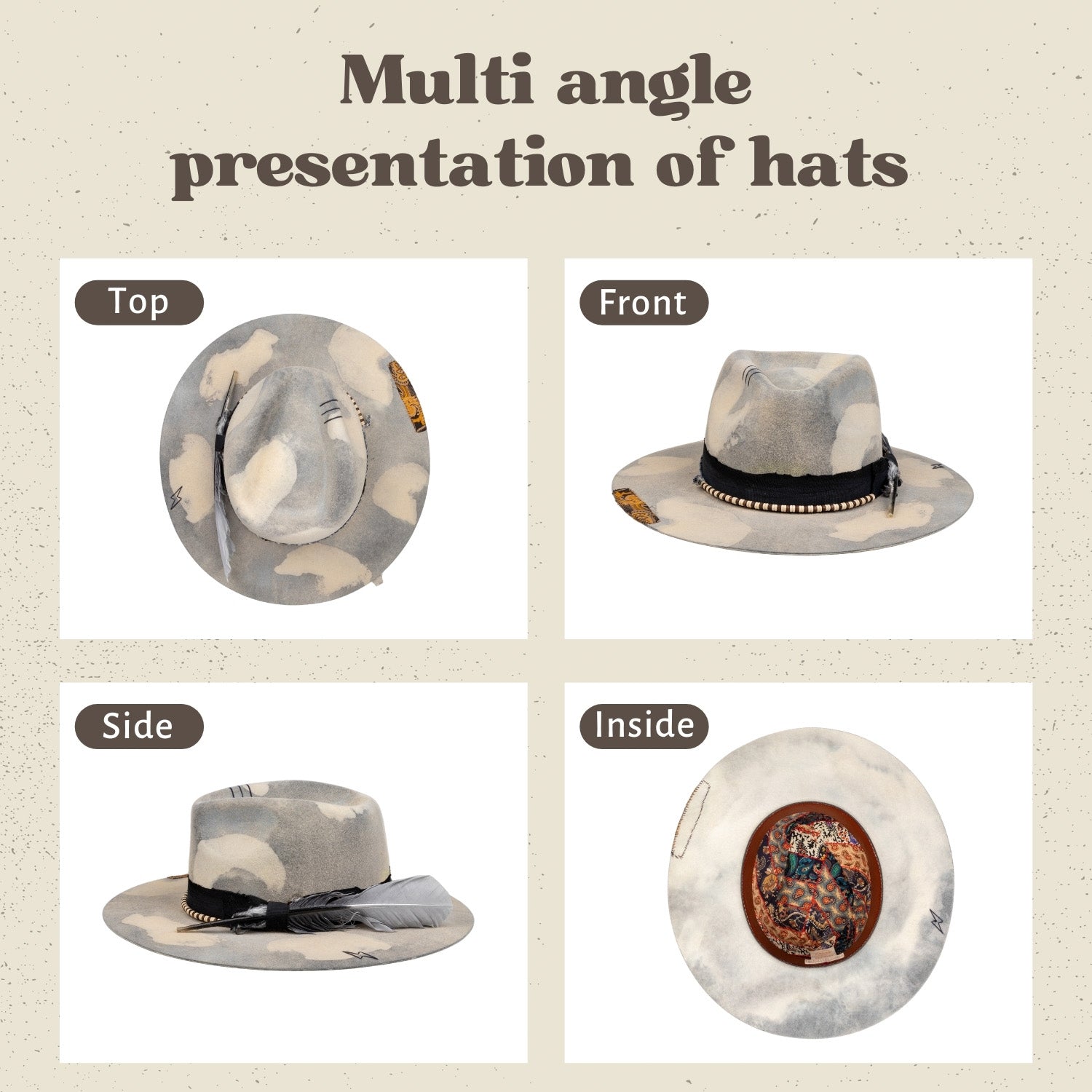 Orion - Vintage Handcrafted Tie - Dye Fedora Hat - Ruediger Hats